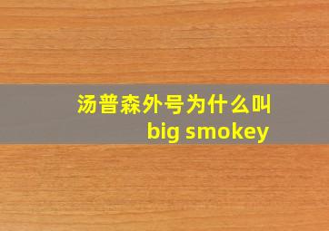 汤普森外号为什么叫big smokey